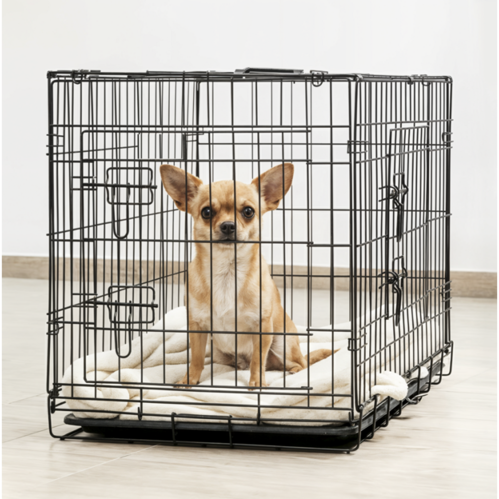 Cage de transport pliable pour chien 76x49x54cm taille m