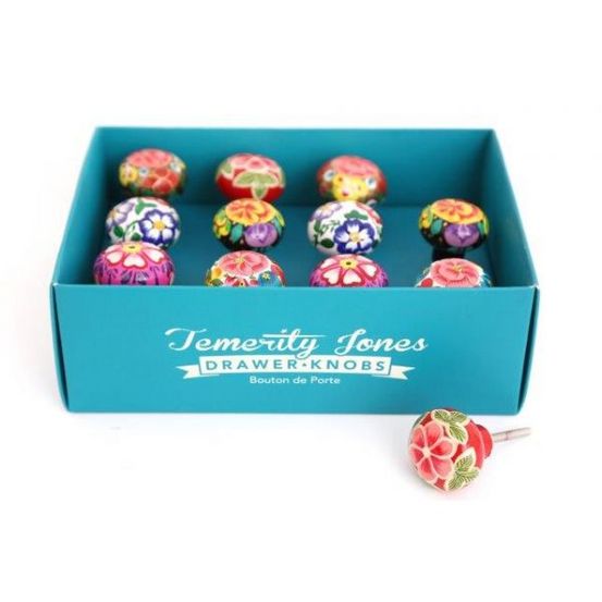 Boutons de porte en fer batik (lot de 6)