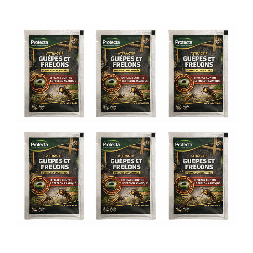 Lot de 6 stick attractif guêpes et frelons - 50 ml