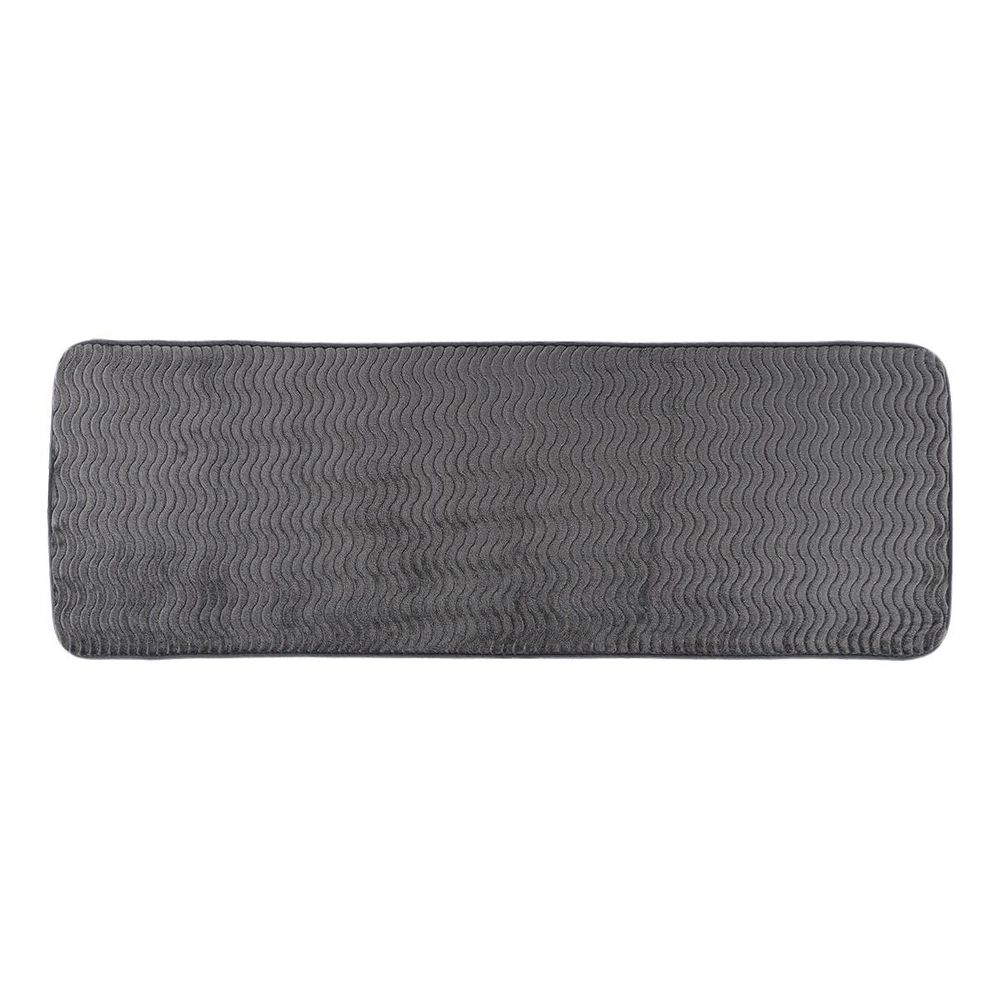Tapis polyester effet vague 40x120 cm - gris