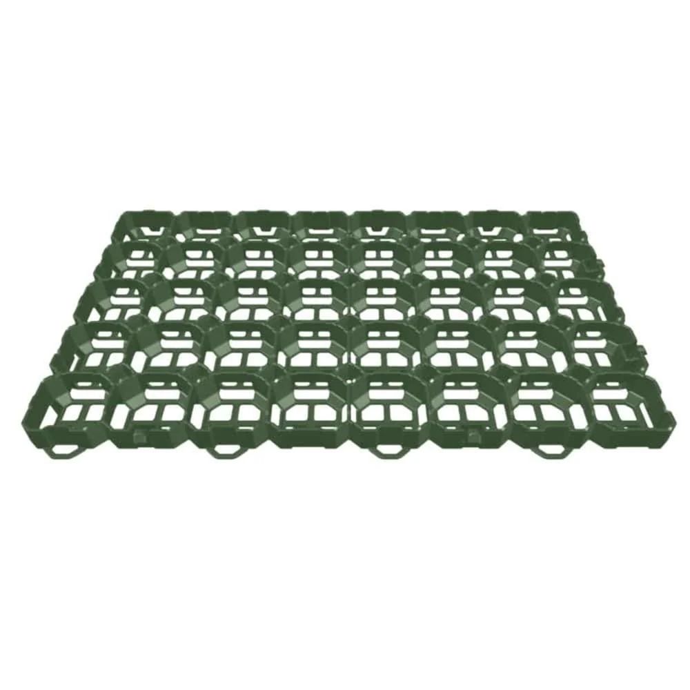 Dalle gazon, plaque gazon rkp6, 57 x 38 x 4cm, stabilisateur gazon, vert, 1 kg