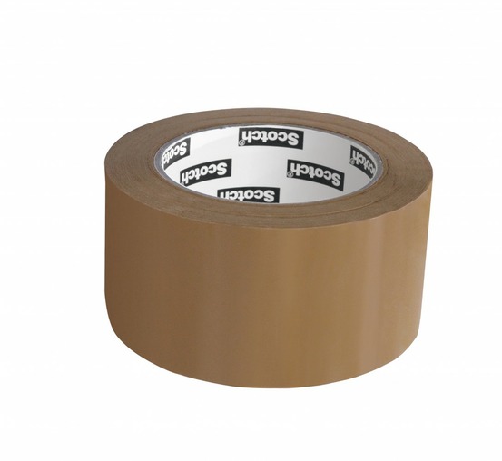 Adhésif scotch emballage une face multiusage l.100 m x l.48 mm, marron