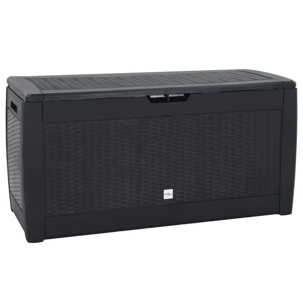 Boîte de stockage jardin anthracite 119x48x60 cm polypropylène