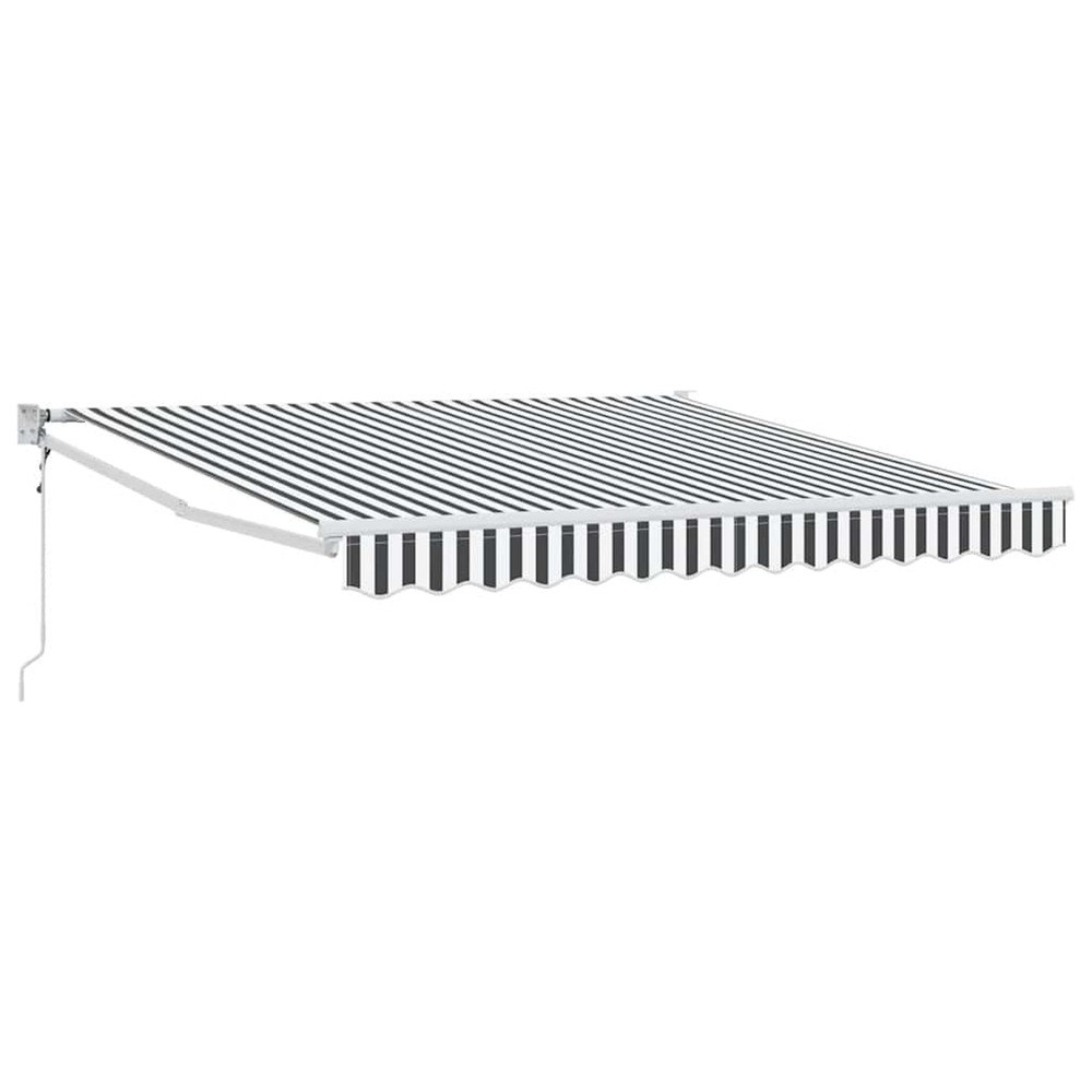 Auvent rétractable anthracite/blanc 3x2,5 m tissu et aluminium