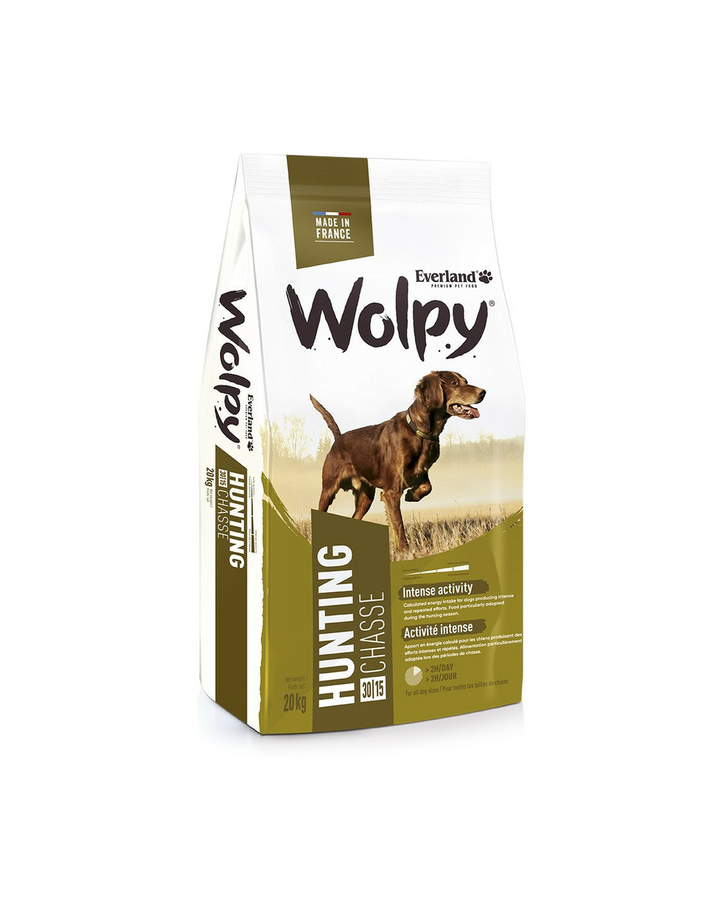 Aliment chien wolpy chasse 20kg