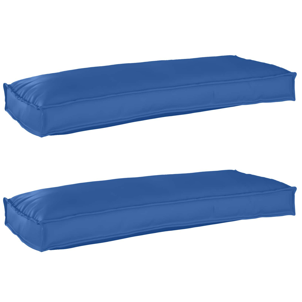 Set de coussins de palette 2 pcs bleu royal 100 x 40 x 8 cm