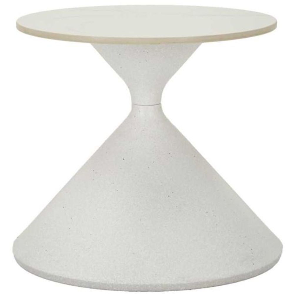 Bout de canapé en métal et céramique zoé 45 x 39 cm