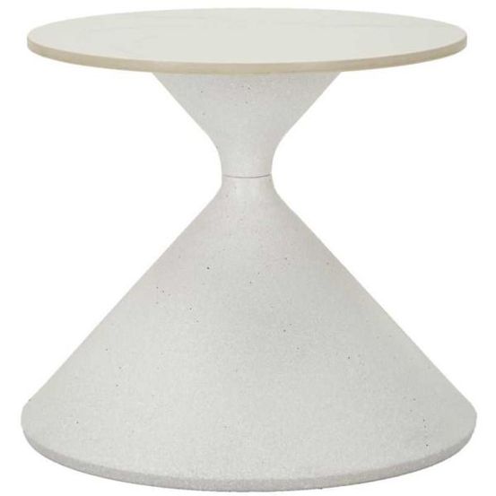 Bout de canapé en métal et céramique zoé 45 x 39 cm