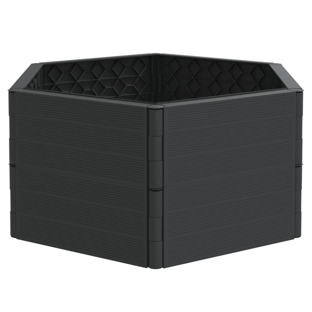 Jardinière et intérieur amovible anthracite PP aspect béton vidaXL