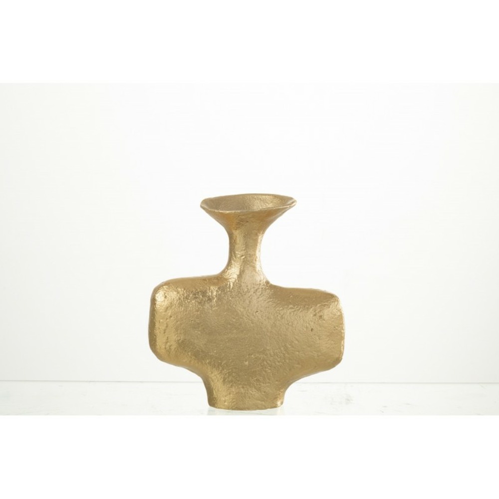 Vase en aluminium doré 20x6.5x21 cm