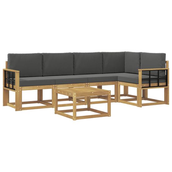 Ensemble de canapés d'extérieur 6 pc blanc et anthracite