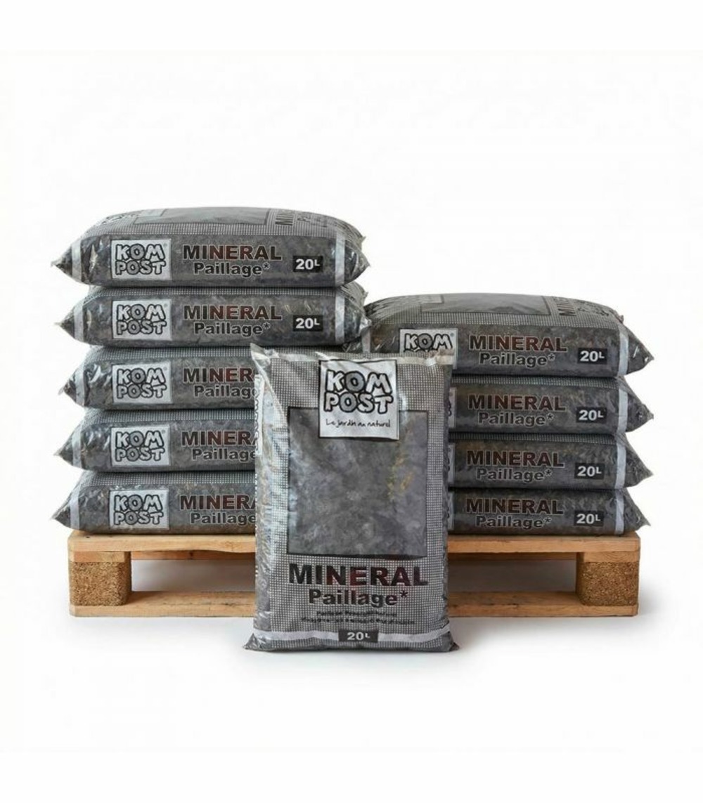 Paillage naturel ardoise grise 10-40 10 sacs de 20l - kom35-10x20