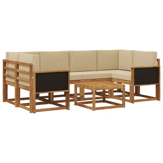 Ensemble de canapés d'extérieur 5 pc naturel