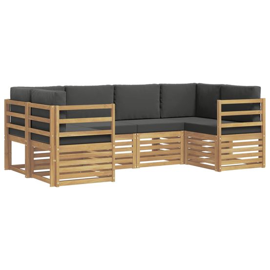 Ensemble de canapés d'extérieur 6 pc blanc et anthracite