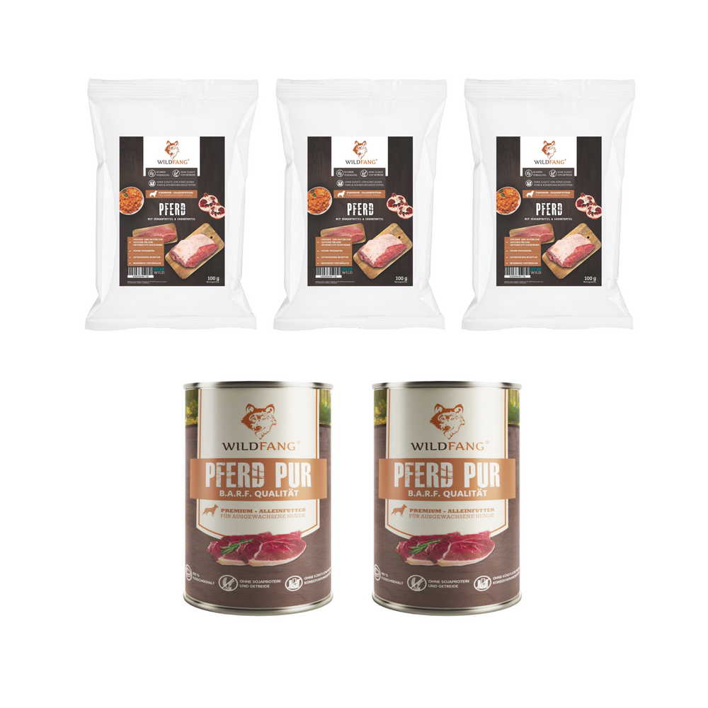 Wildfang - coffret gourmet adulte - aliments secs et humides - cheval