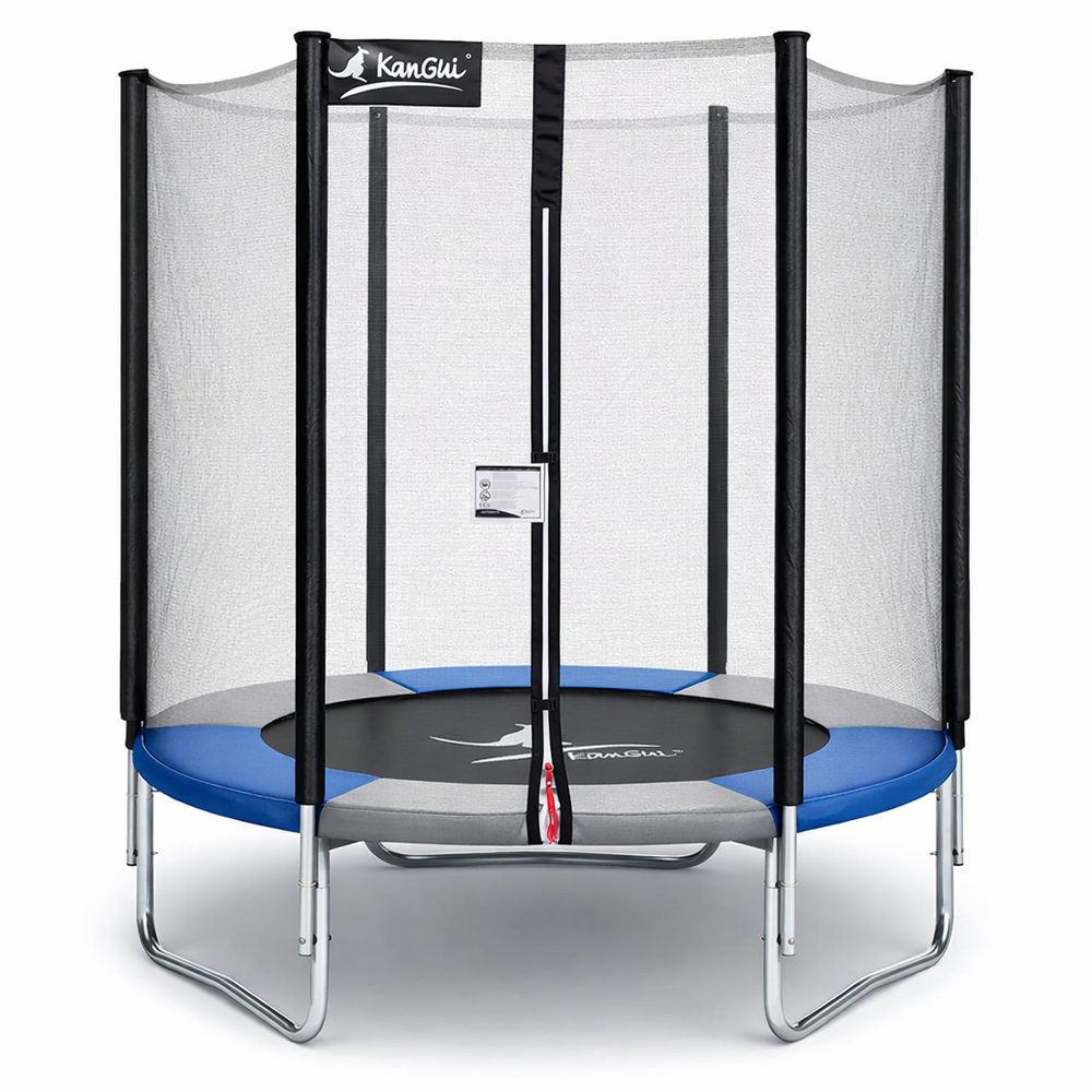 Kangui - trampoline rond ø180cm avec filet de sécurité - ralli 180