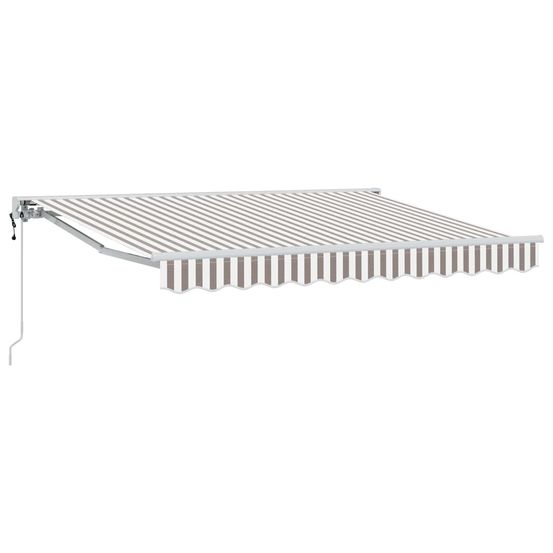 Auvent rétractable électrique gris clair et blanc 4,5 × 3 m