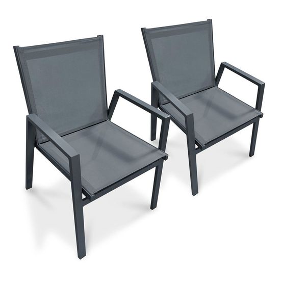 Lot de 2 fauteuils de jardin empilables