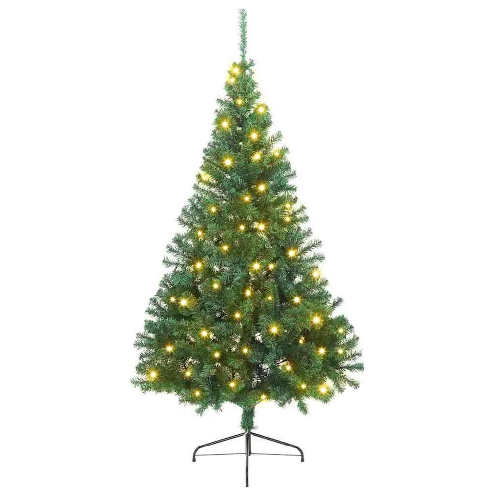 Sapin de noël artificiel pré-éclairé vert 180 cm pvc