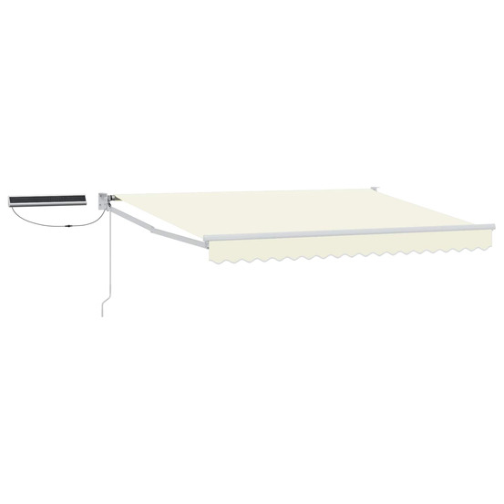 Auvent rétractable électrique crème et blanc 3 x 2,5 m