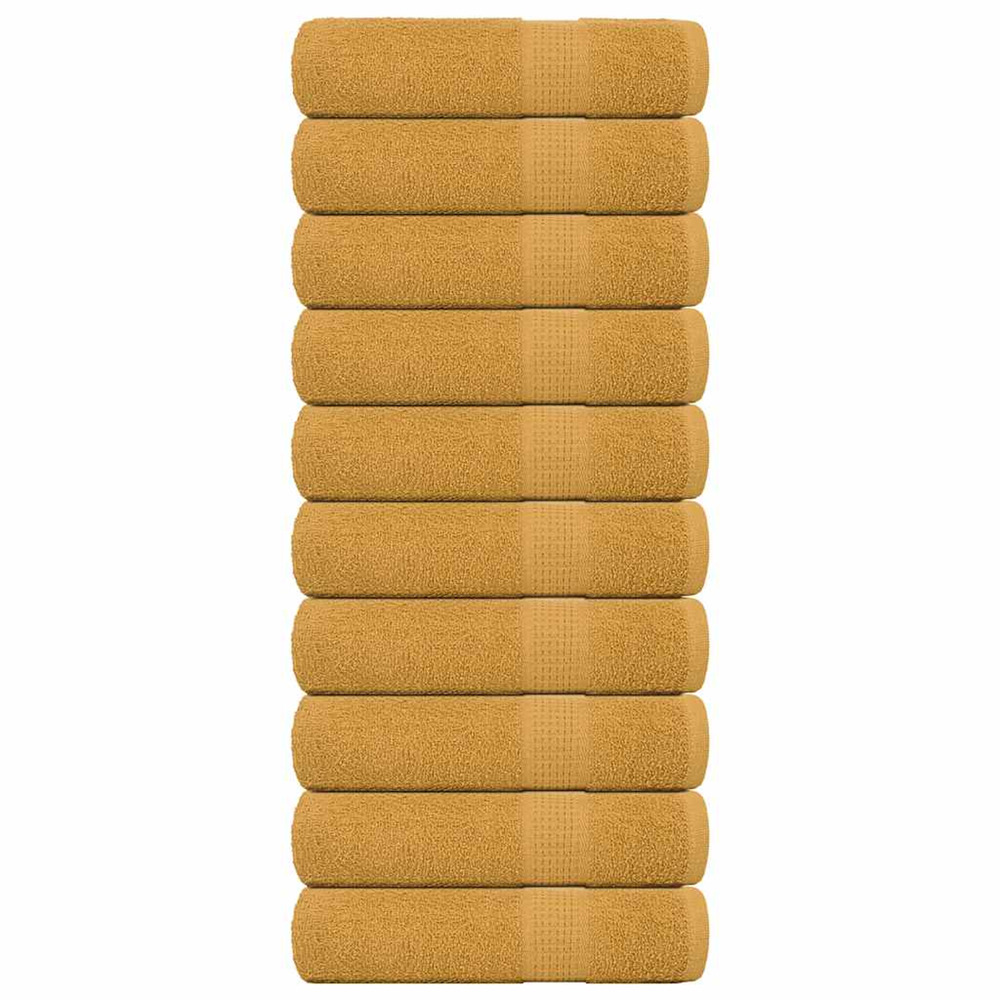 Essuie-mains frogn 10 pcs doré 50x100 cm 360 g/m²