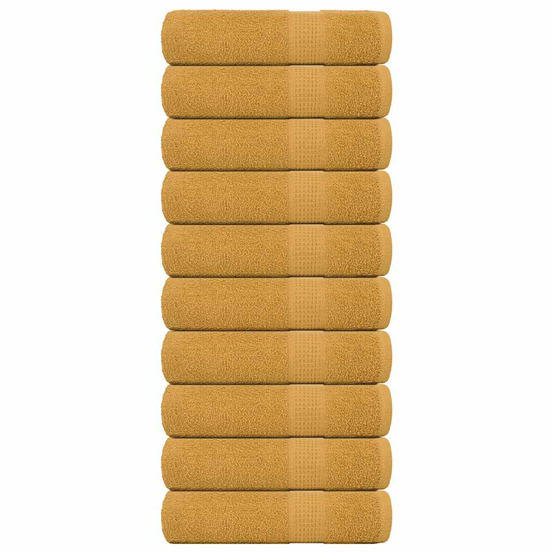 Essuie-mains 10 pcs frogn doré 50x100 cm 100% coton