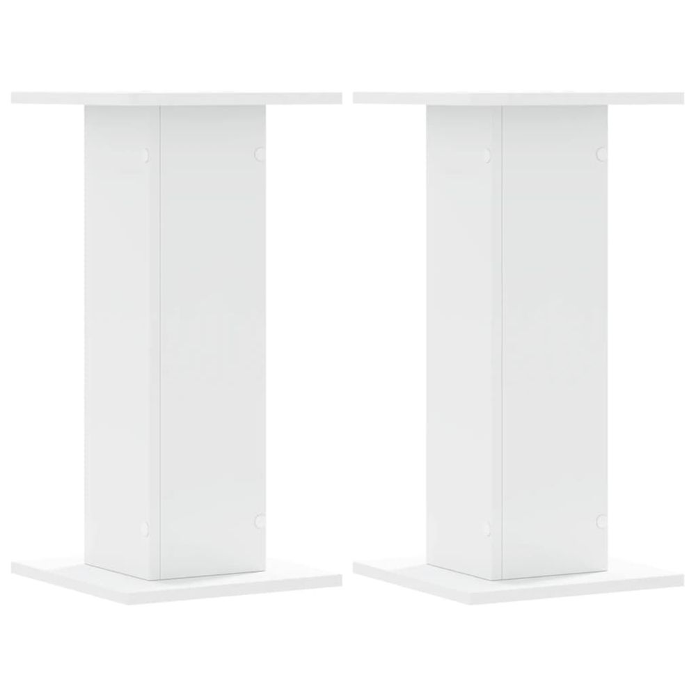 Supports pour plantes 2 pcs blanc 30x30x60 cm bois d'ingénierie