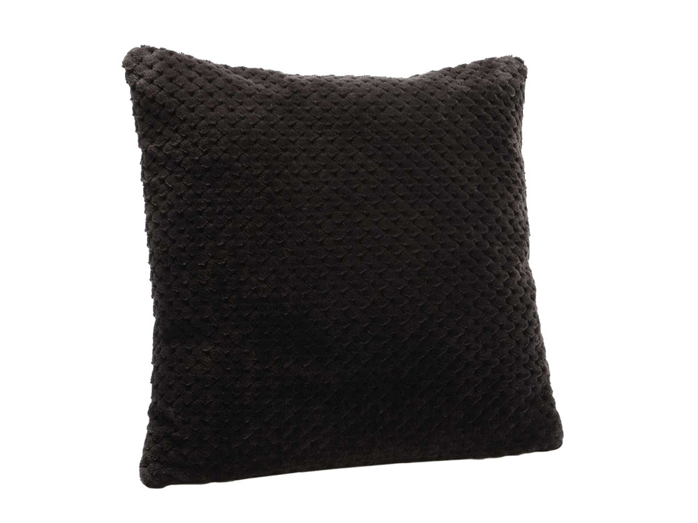 Coussin + housse damier chocolat