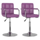 Chaises de salle à manger pivotantes 2 pcs violet similicuir