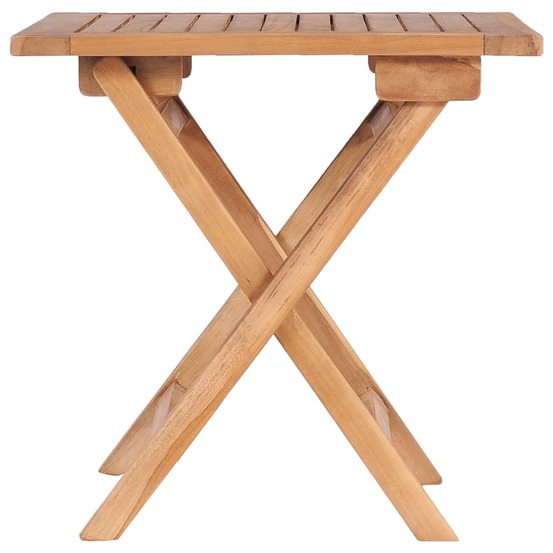 Table pliable de jardin 45x45x45 cm bois de teck solide