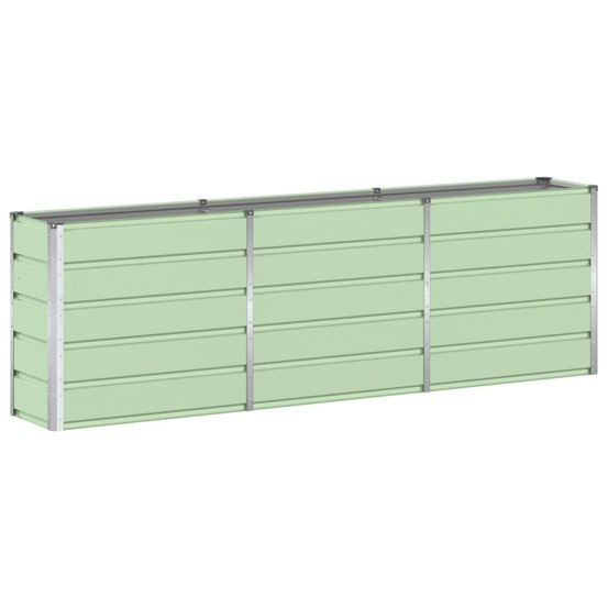 Jardinière d'extérieur vert 240 x 40 x 75 cm acier