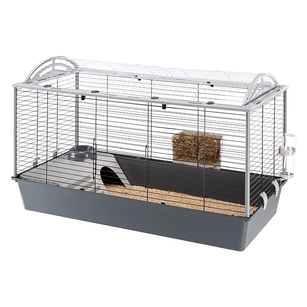 Cage pour lapins et cochons d'inde casita 120h avec dessus arrondi, accessoires inclus