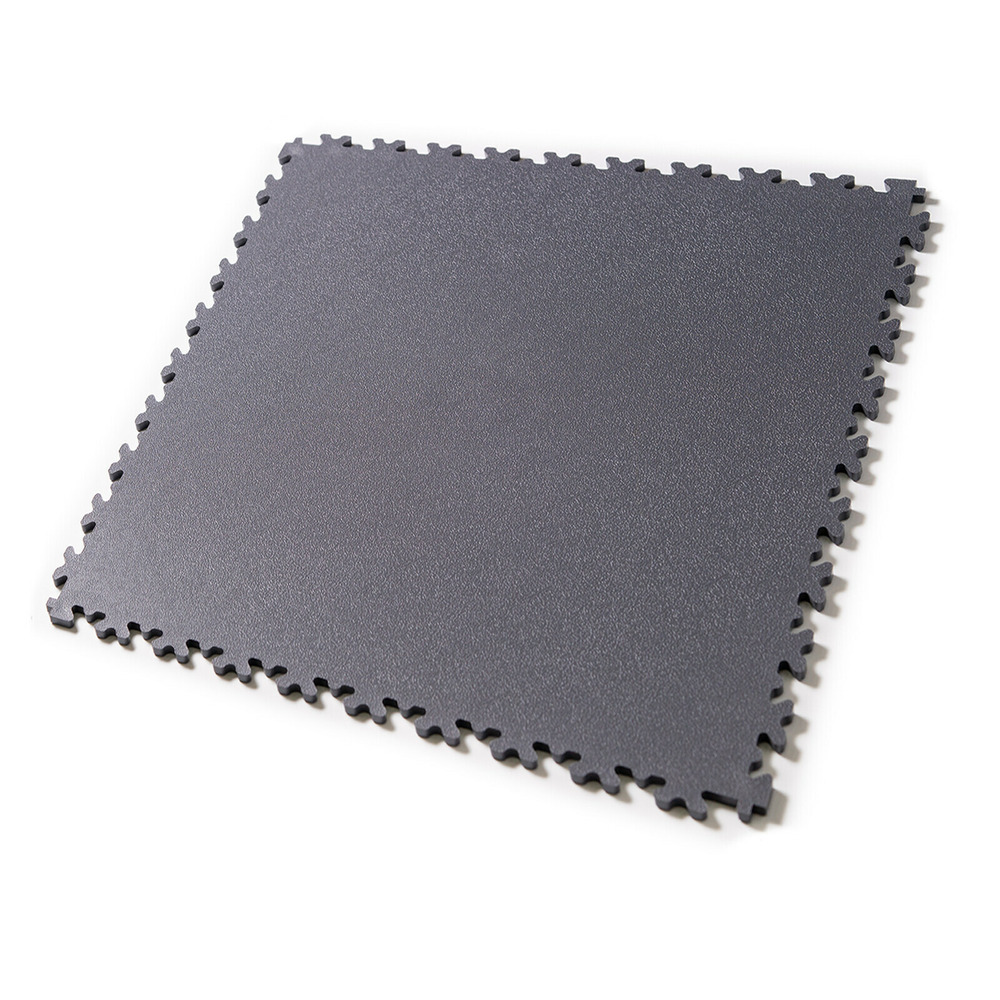 Lot de 1 m² - dalle pvc mosaik ultima pour garage, atelier, salle de sport - gris-foncé