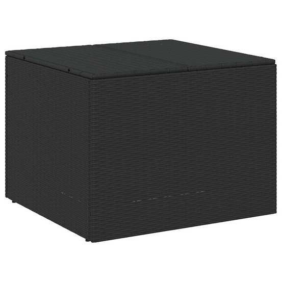 Boîte de rangement de jardin noir 291l résine tressée