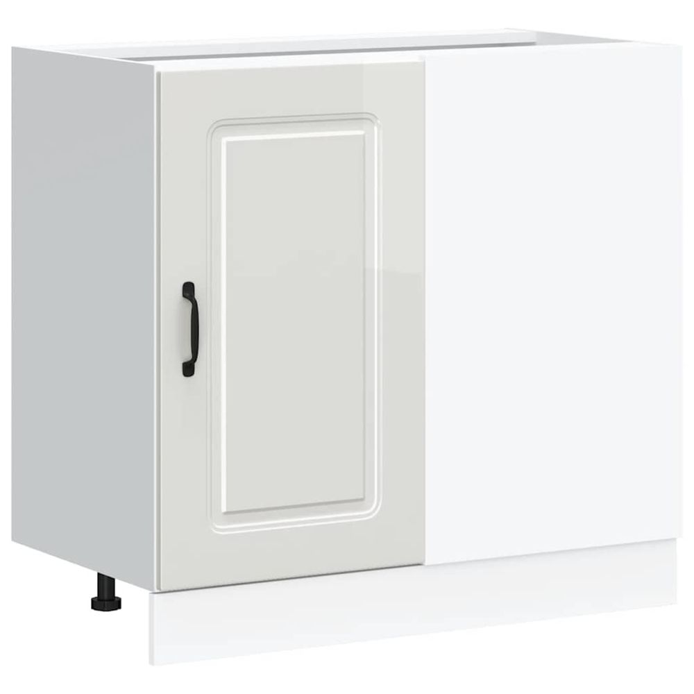 Meuble bas de cuisine « kalmar » bois d'ingénierie blanc brillant