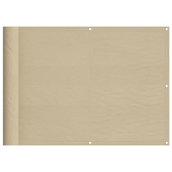 Écran de balcon beige 75x800 cm 100% polyester oxford