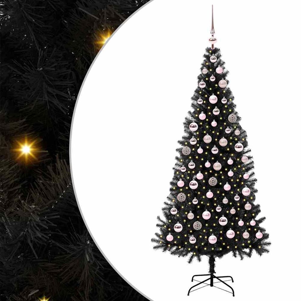 Sapin de noël noir 180 cm pvc