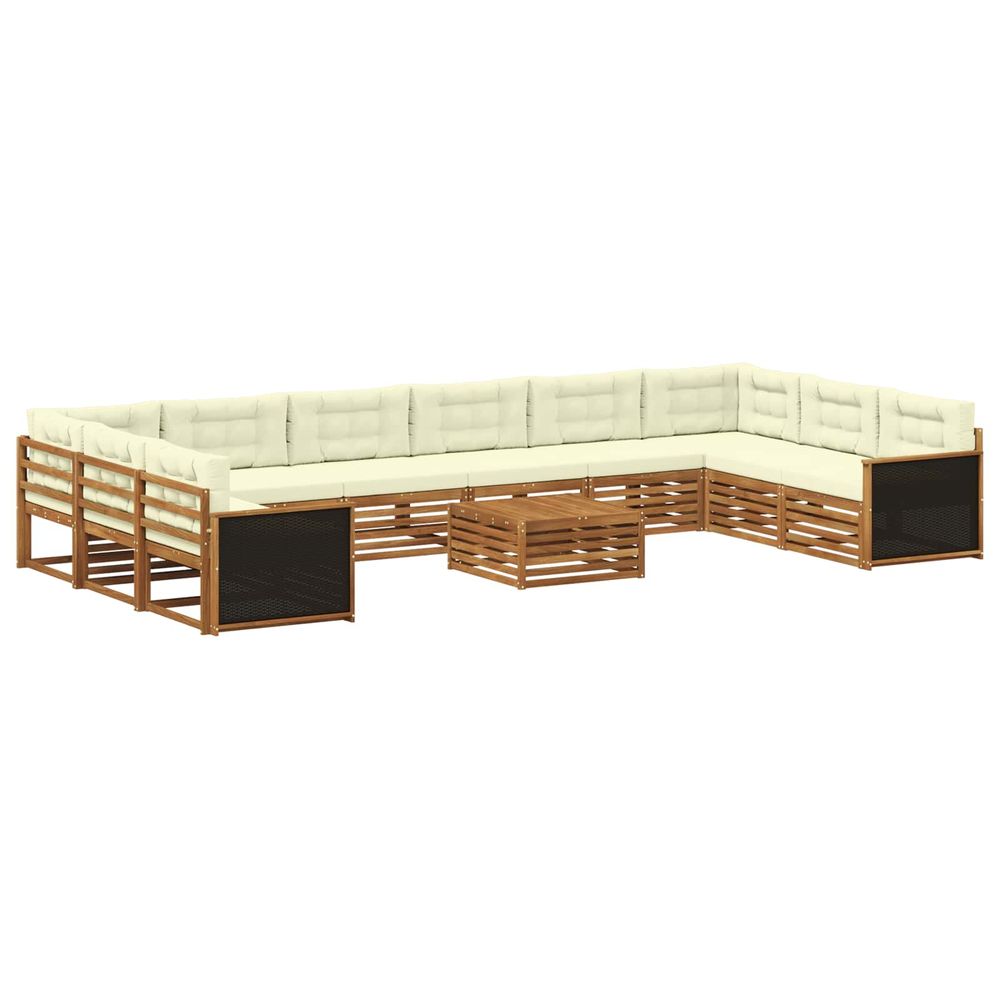 Ensembles de canapés 11 pc bois d'acacia massif