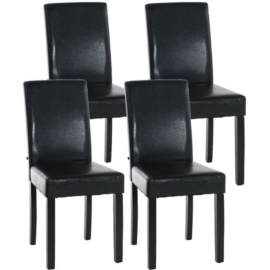 Lot de 4 chaises de salle à manger ina noires