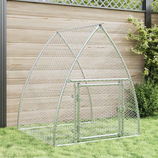 Clapier extérieur pour lapins en acier galvanisé parc grillagé sécurisé