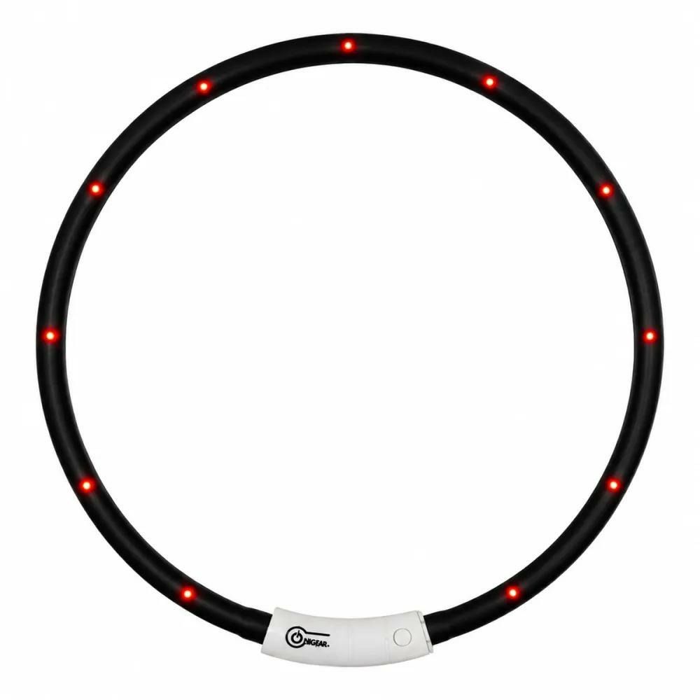 Collier lumineux réglable noir - visibilité jusqu'à 500m