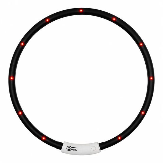 Collier lumineux réglable noir - visibilité jusqu'à 500m