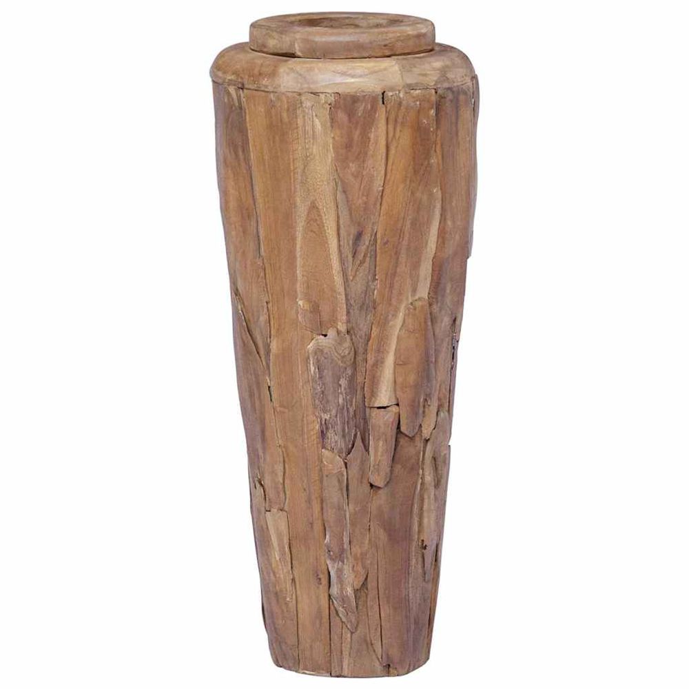 Vase de décoration 40 x 100 cm bois de teck solide