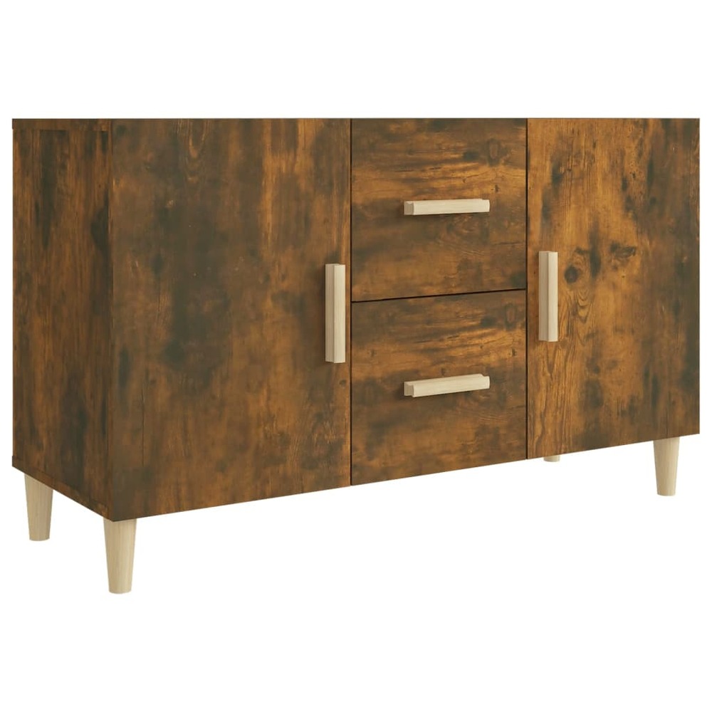 Buffet bahut commode armoire meuble de rangement organisateur cuisine salle de séjour salon 100 x 36 x 60 cm bois d'ingénieri