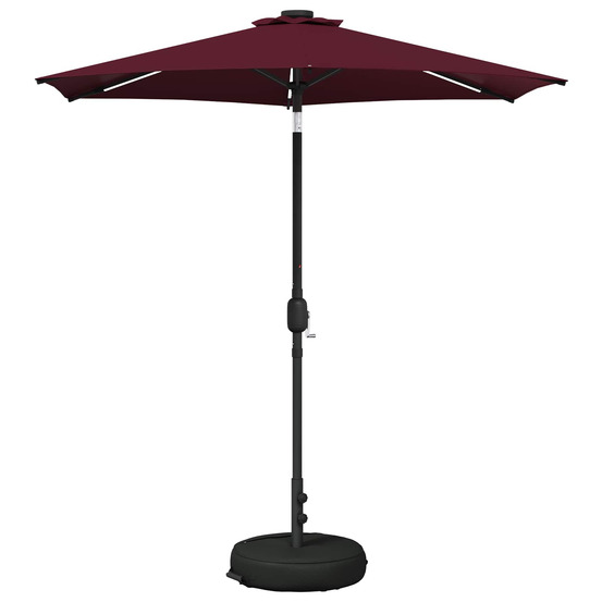 Parasol de jardin avec lumières led et base 230 x 230 cm