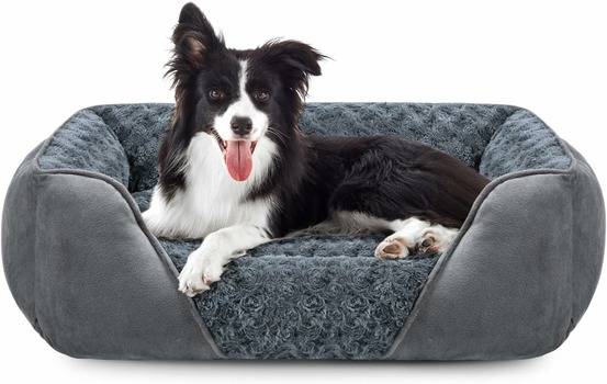 Lit pour chien lavable, antidérapant 76x61x23cm gris