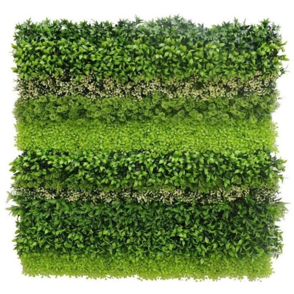 Mur végétal en plastique 1 m x 1 m nature