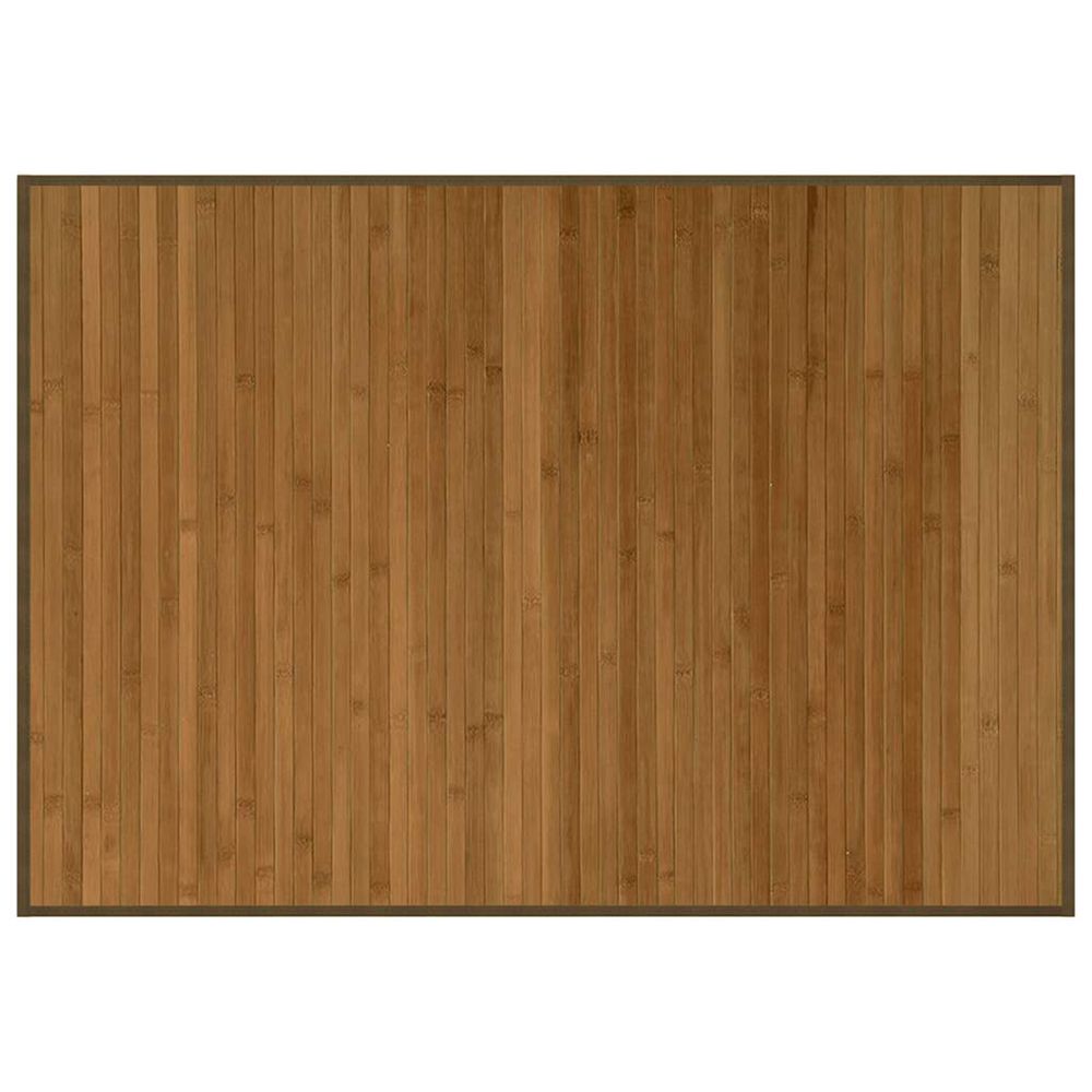 Tapis rectangulaire marron 70x100 cm bambou