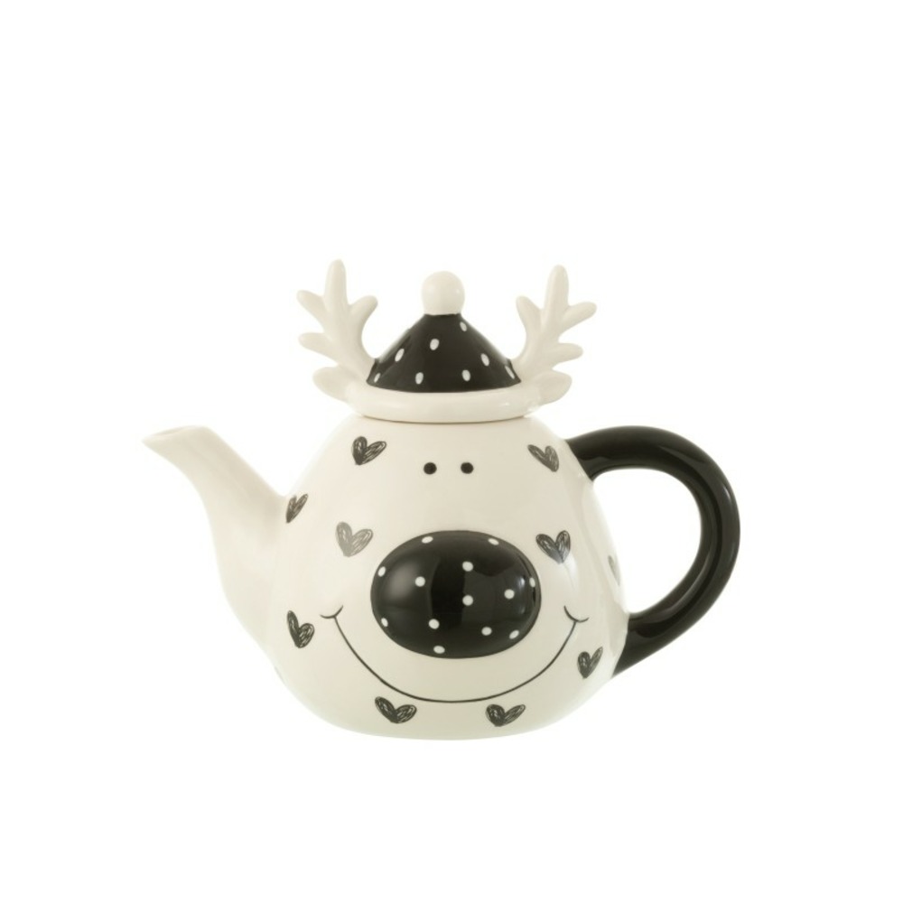 Théière de noël en porcelaine multicouleur 21x13x16.3 cm