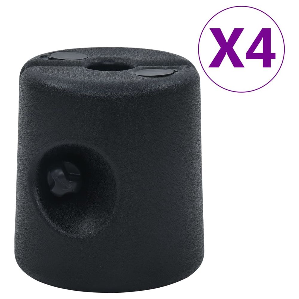 Poids de tonnelle 4 pcs PE Noir
